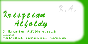 krisztian alfoldy business card